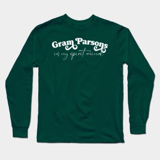 Gram Parsons Is My Spirit Animal / Retro Faded Style Long Sleeve T-Shirt